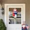 Glitzhome® 22.5" Patriotic Americana Metal Top Hat & Hydrangea Swag Wall Décor